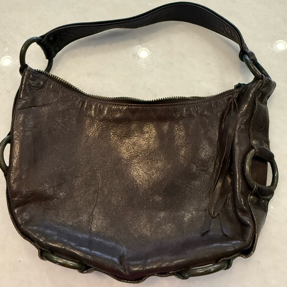 Kooba Dark Brown Leather Shoulder Bag